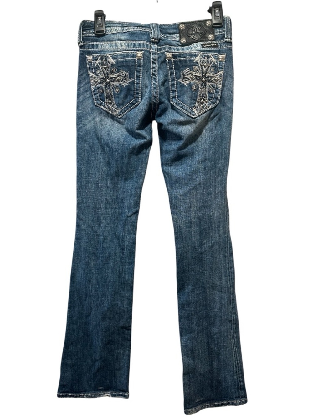 Miss Me Studded Cross Pocket Distressed
Boot Cut Jeans Size 26 - Picture 3 of 10